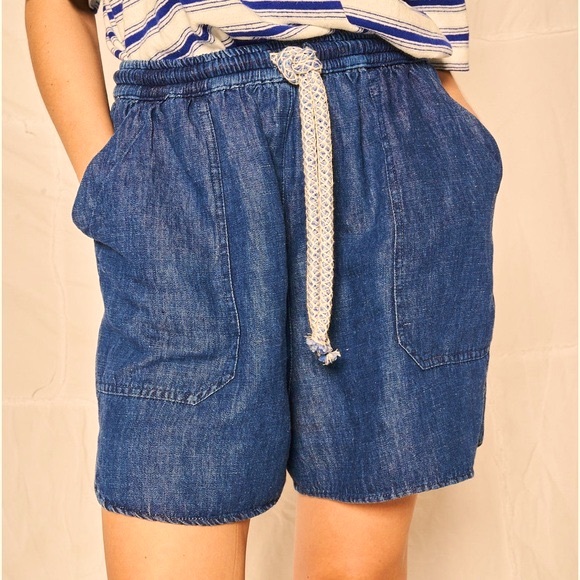 Dr. Collectors x Free People Denim Hemp Weekend M 8/10 Blue Boho Retro Look USA - Picture 1 of 9